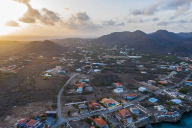 Curacao ve Karayipler 'in hava manzarası
