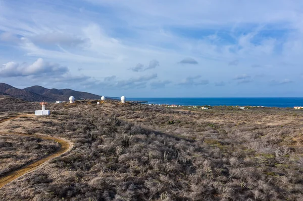 Luchtfoto Boven Het Landschap Van Curacao Het Caribisch Gebied — Stockfoto