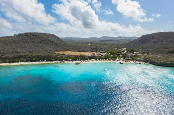 海と海岸の風景の空中ビュー そして ポルトマリエリアの周りのビーチ キュラソー カリブ海 — ストック写真