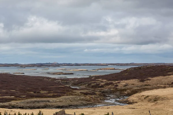Krajina Temnými Mraky Nad Syrovým Pobřežím Poloostrova Snaefellsnes Island — Stock fotografie
