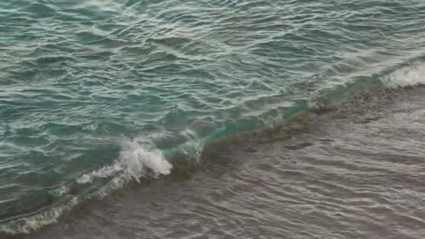 120Fps Super Slow Motion Strandlandskap Med Vågor Karibiska Havet Curacao — Stockvideo