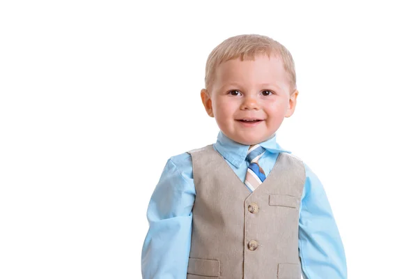 Little boy smiles — Stock Photo, Image