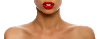 seksi kırmızı dudaklar