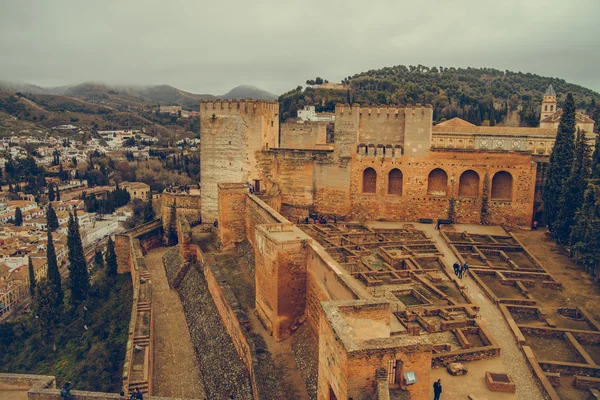 Vista de la ciudad Granada, Alhambra —  Fotos de Stock