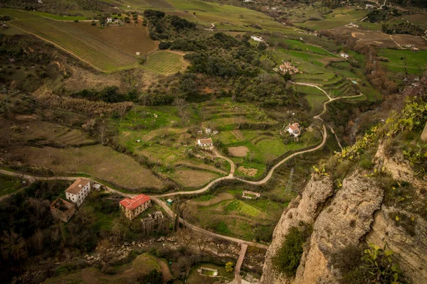 View at Ronda canyon. Province of Malaga, Spain — Stock Photo, Image