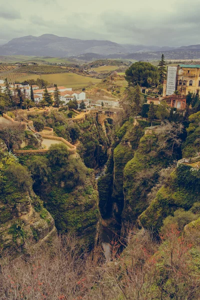 Ronda kaňonu. provincie malaga, Španělsko — Stock fotografie