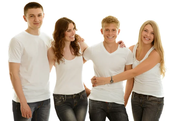 Group beautiful of happy young people — Stock Photo, Image