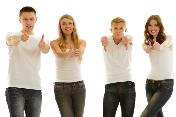 Group beautiful of happy young people — Stock Photo, Image