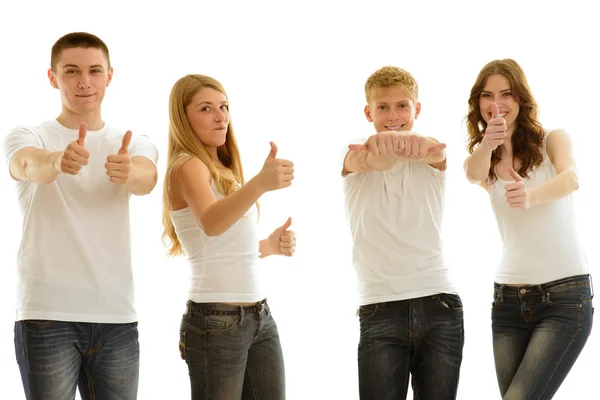 Group beautiful of happy young people — Stock Photo, Image