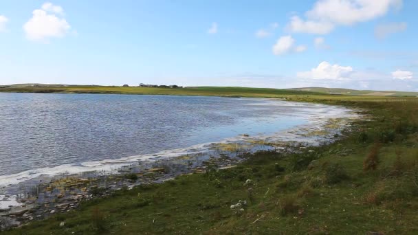 Blick von harray loch in orkney, Schottland — Stockvideo