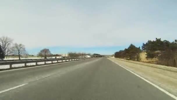 Une journée ensoleillée timelapse hiver POV drive 