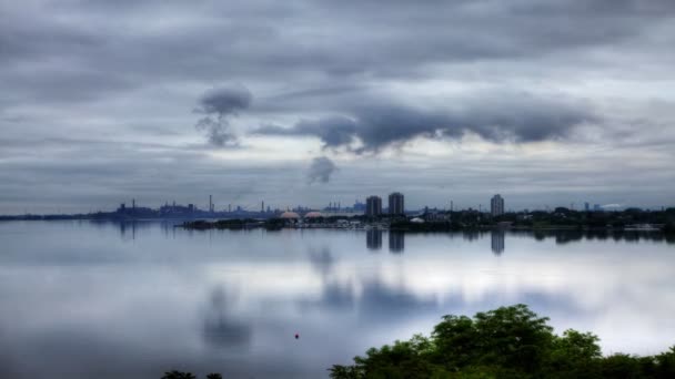 Timelapse egy szép kikötőre néző kilátással — Stock videók