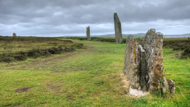 Brodgar, orkney yüzük Timelapse. — Stok video