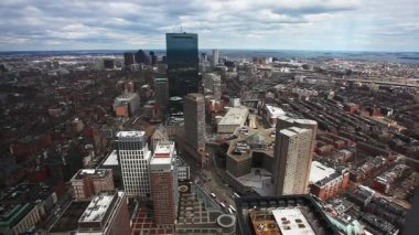 Boston, massachusetts büyük bir havadan görünümü