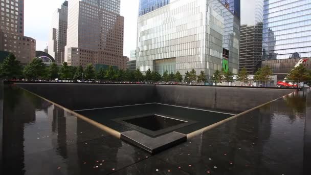 Vista del 911 Memorial, Manhattan — Vídeo de stock