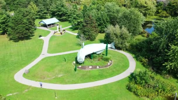 Dunnville Ontario Kanada Września 2021 Antena Posągu Błotnistego Dunnville Ontario — Wideo stockowe