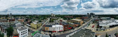 Waterloo, Ontario, Kanada şehir merkezindeki hava manzarası
