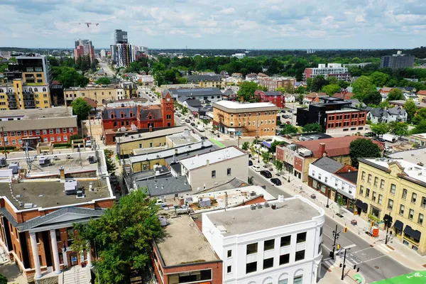 Aerial Scene Waterloo Ontario Canada City Center — Stock Photo, Image