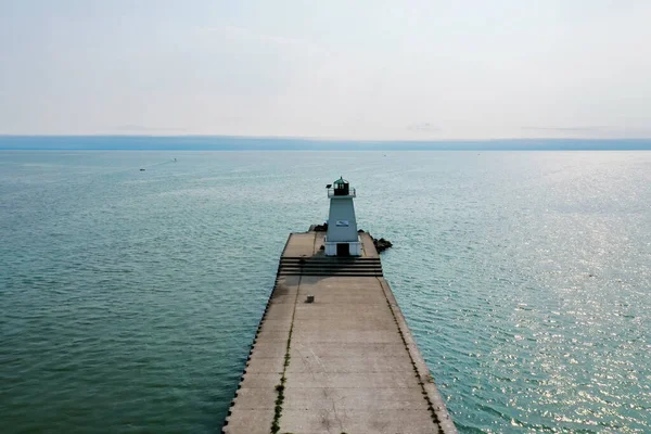 Vue Aérienne Phare Port Maitland Ontario Canada — Photo