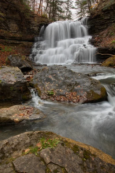 Vertical View Lower Decew Falls Ontario Canada — Stock Photo, Image