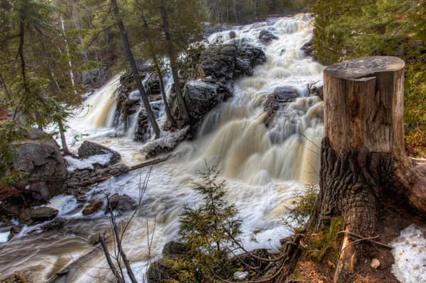Vista Leste Duchesnay Falls Ontário Canadá — Fotografia de Stock