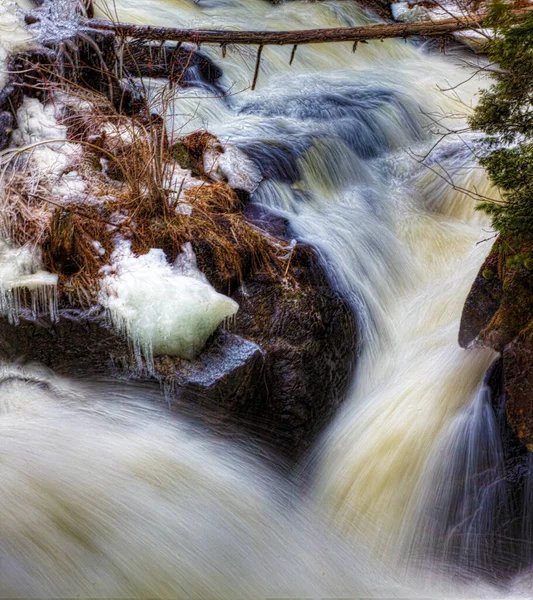 Una Escena Eau Claire Gorge Falls Ontario Canadá — Foto de Stock
