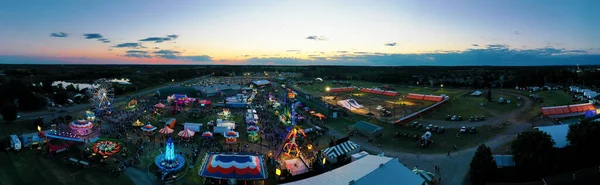 Aerial Panorama View Fair Night — Stock Photo, Image