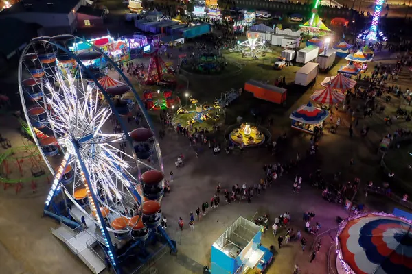 Aerial View Fair Night — Stock Photo, Image