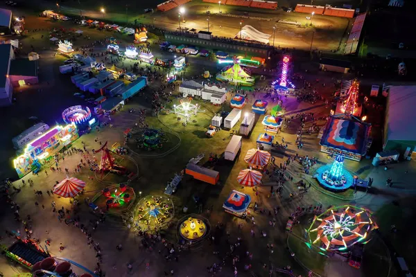 Aerial Scene Fair Night — Stock Photo, Image