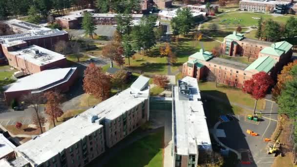 Westfield Massachusetts United States November 2021 Aerial Scene Westfield University — Stock Video