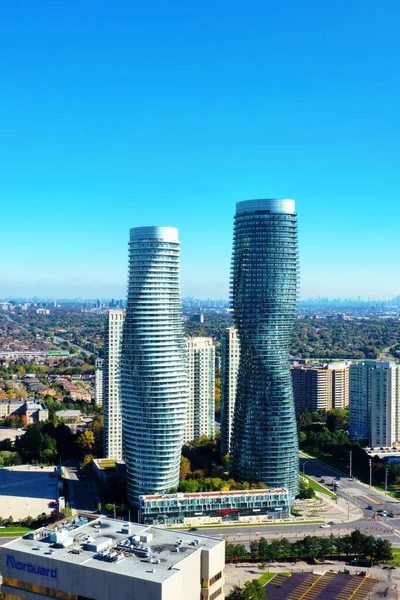 Mississauga Ontario Canada October 2021 Aerial Vertical Absolute World Complex — Fotografia de Stock