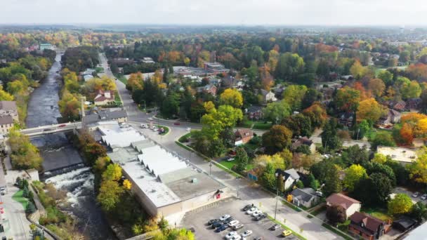 Aerial Fergus Ontario Canada Bel Giorno — Video Stock