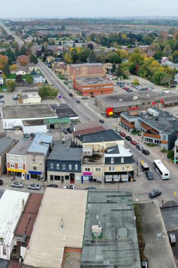 An aerial vertical view of Elmira, Ontario, Canada