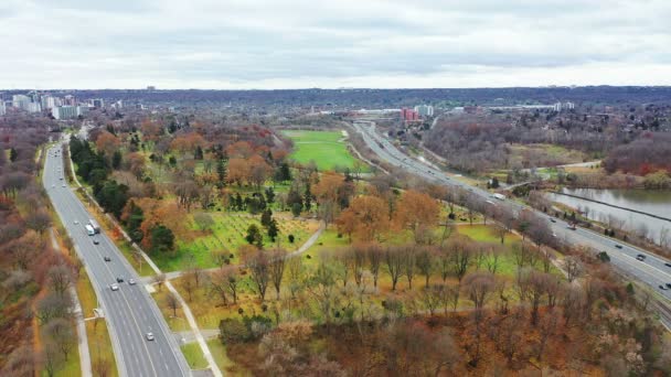 Aerial Hamilton Ontario Canada Late Fall — стоковое видео