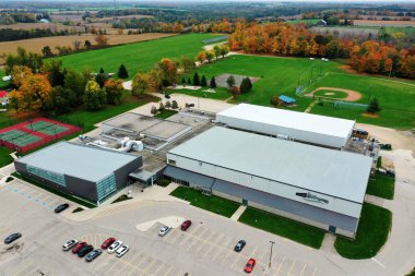 Fergus, Ontario, Kanada - 15 Ekim 2021 Wellington Community Sportsplex Merkezi