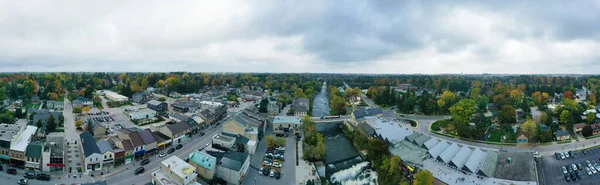 Aerial Panorama View Fergus Ontario Canada Grand River — Photo