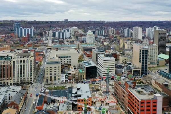 Aerial Hamilton Ontario Canada Downtown Late Fall — Foto de Stock