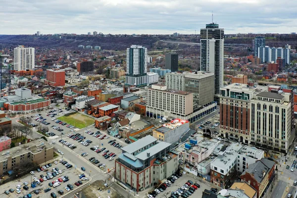 Aerial View Hamilton Ontario Canada Downtown Late Fall — Stock Fotó