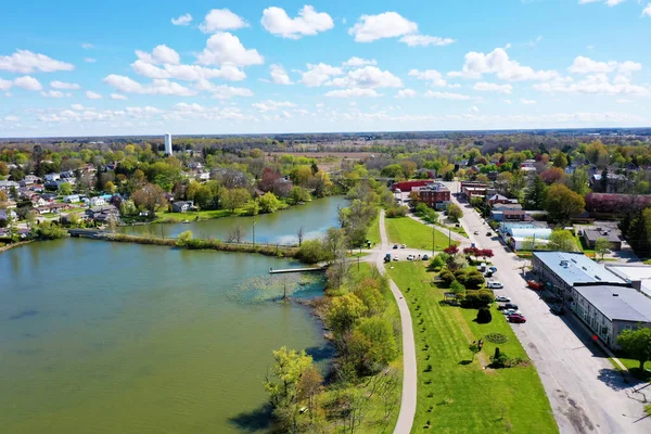 Aerial View Waterford Ponds Ontario Canada — Fotografia de Stock