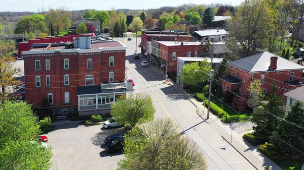 Aerial Downtown Waterford Ontario Canada — стокове фото