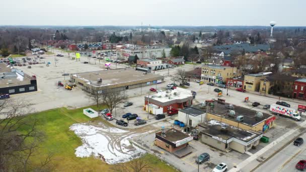 Strathroy Ontario Canada December 2021 Aerial Strathroy Ontario Canada City — Stock Video