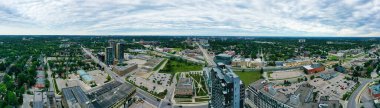 An aerial panorama scene of Kitchener, Ontario, Canada clipart