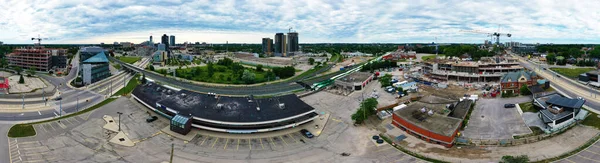 Ein Luftbild Von Kitchener Ontario Kanada Von Mehreren Bauprojekten — Stockfoto