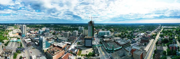 Aerial Panorama View Kitchener Ontario Canada Fine Morning — Stock Photo, Image