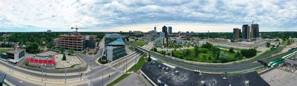 Panorama Aéreo Kitchener Ontário Canadá Uma Bela Manhã — Fotografia de Stock