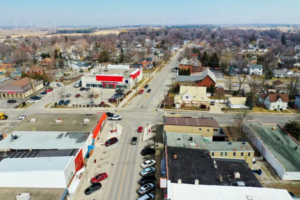 Baharda Blenheim, Ontario, Kanada 'nın hava manzarası