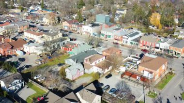 Niagara Gölü 'nün havadan görünüşü, Ontario, Kanada 4K