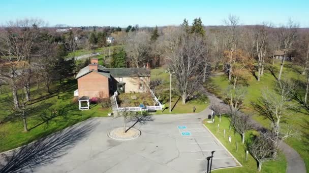 Niagara Lake Ontario Canada October 2021 Aerial Zoom Historic Fort — Video Stock