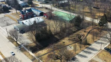 4K ilkbaharında Kanada, Ontario, Ridgetown 'un hava manzarası