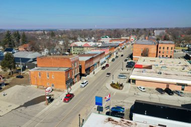 An aerial of Ridgetown, Ontario, Canada